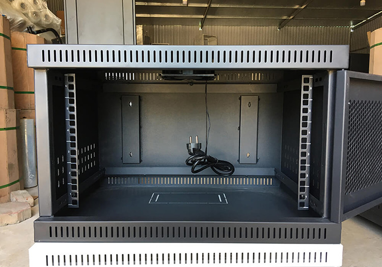 Tủ rack 6U D400, tủ mạng 6U Unirack màu đen